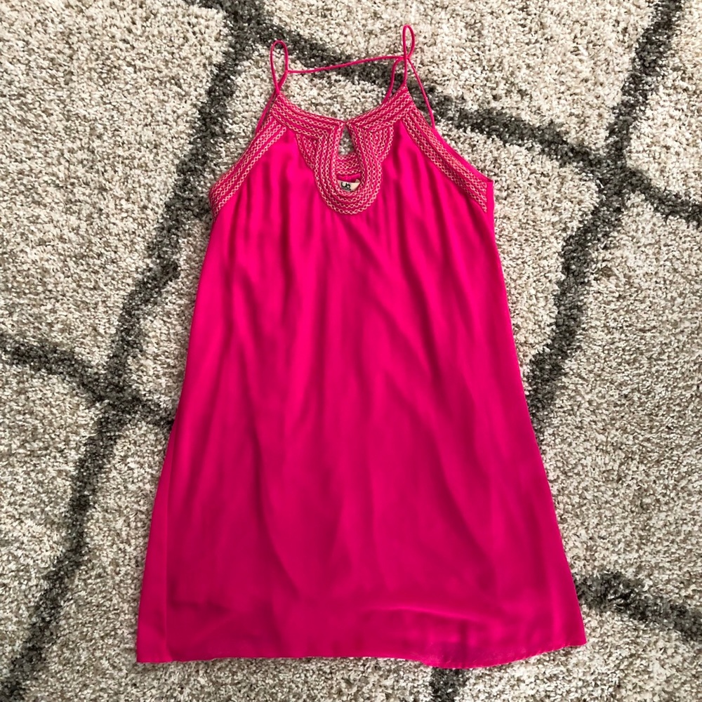 Pink shift dress
